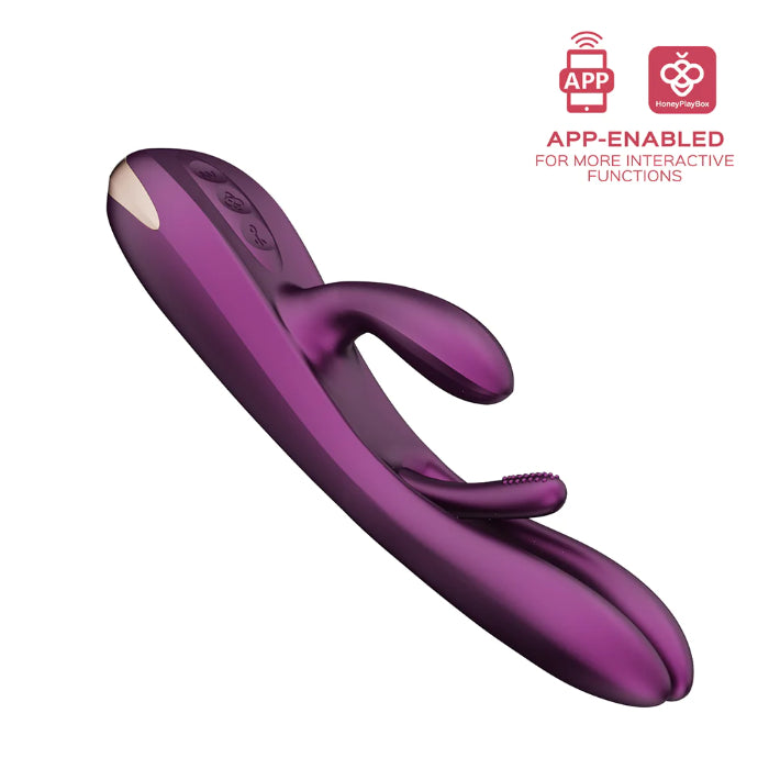 Honey Play Box Terri App-Controlled Rechargeable Silicone Tapping Rabbit Style Vibrator