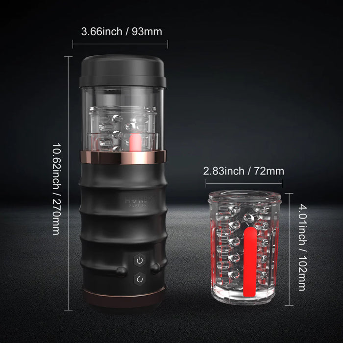 Honey Play Box Warrior Rechargeable Auto Thrusting And Rotating Stroker