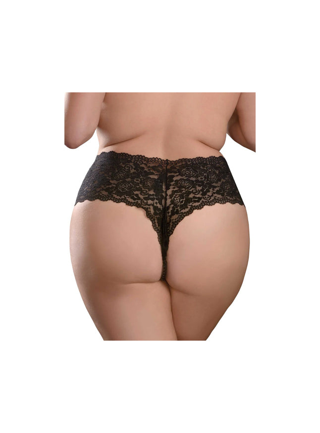 Hookup Crotchless Pleasure Pearls Boy Short Panties