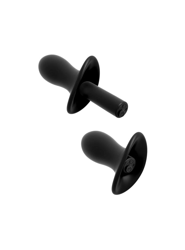 Hookup Remote Control Butt Plug With Rechargeable Removable Bullet And Lace Peek-a-Boo Crotchless Panty