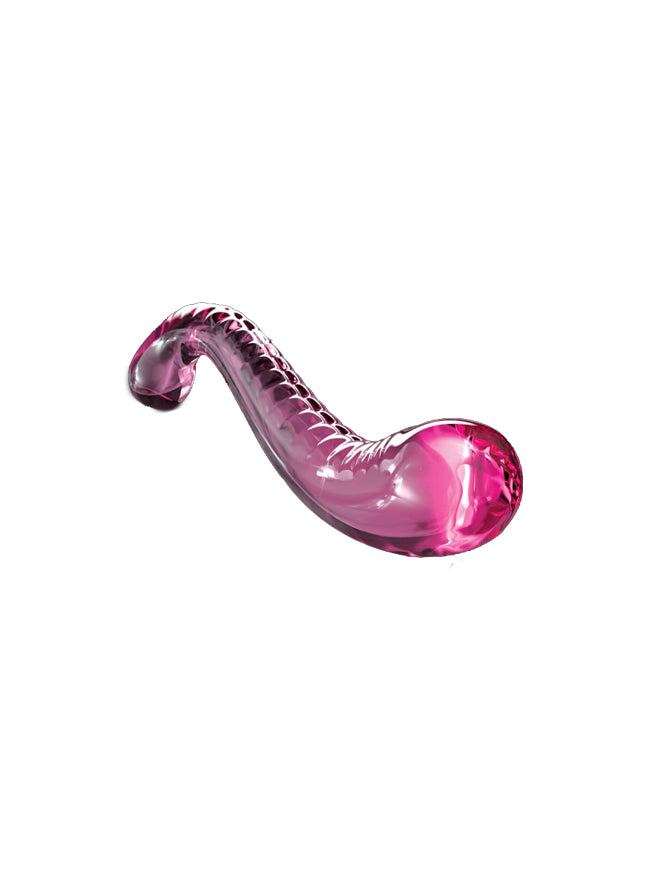 Icicles No. 69 Textured Curved Glass Dildo