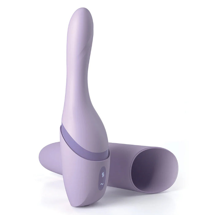 JimmyJane Hello Bang Rechargeable Warming Sleek Vibrating Thruster With Case And Suction Cup