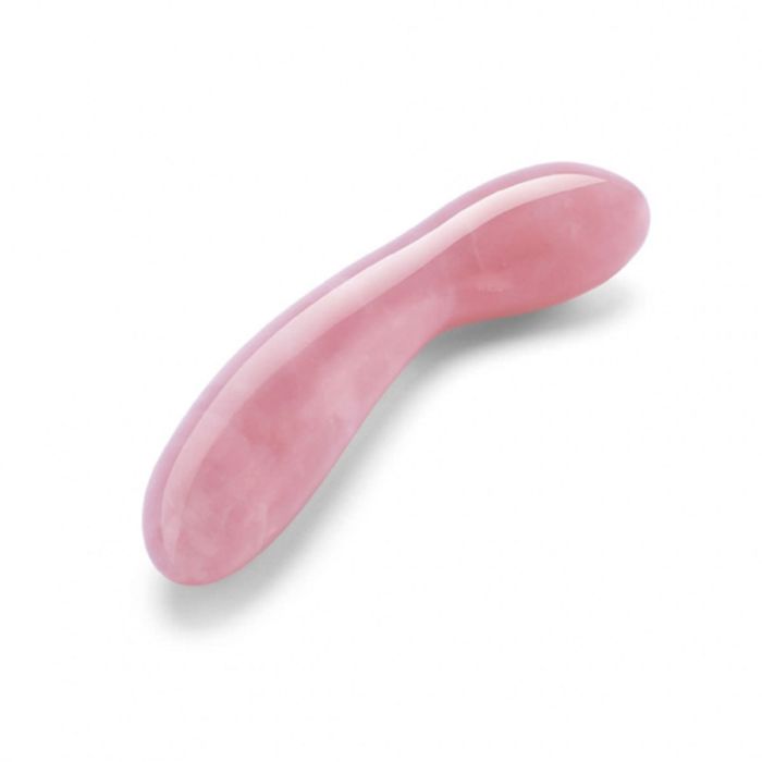 Le Wand Crystal G Wand Rose Quartz Curved Dildo