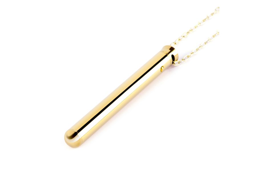 Le Wand Gold Vibrating Bullet Pendant Necklace