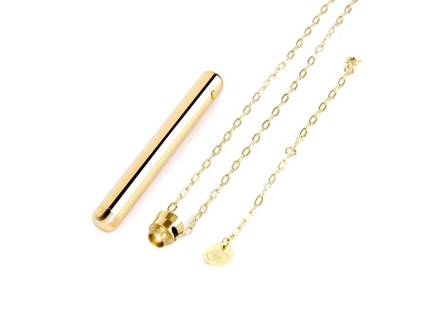 Le Wand Gold Vibrating Bullet Pendant Necklace