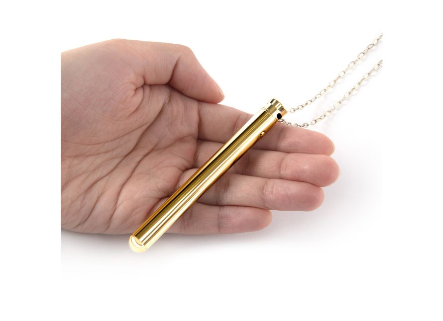 Le Wand Gold Vibrating Bullet Pendant Necklace