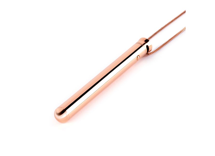 Le Wand Rose Gold Vibrating Bullet Pendant Necklace