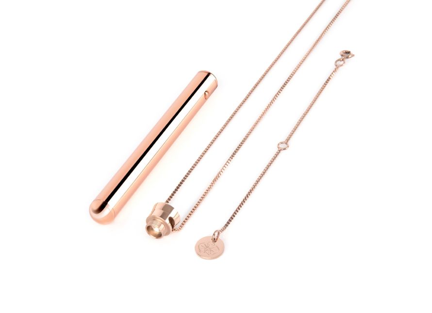 Le Wand Rose Gold Vibrating Bullet Pendant Necklace