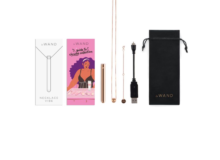 Le Wand Rose Gold Vibrating Bullet Pendant Necklace
