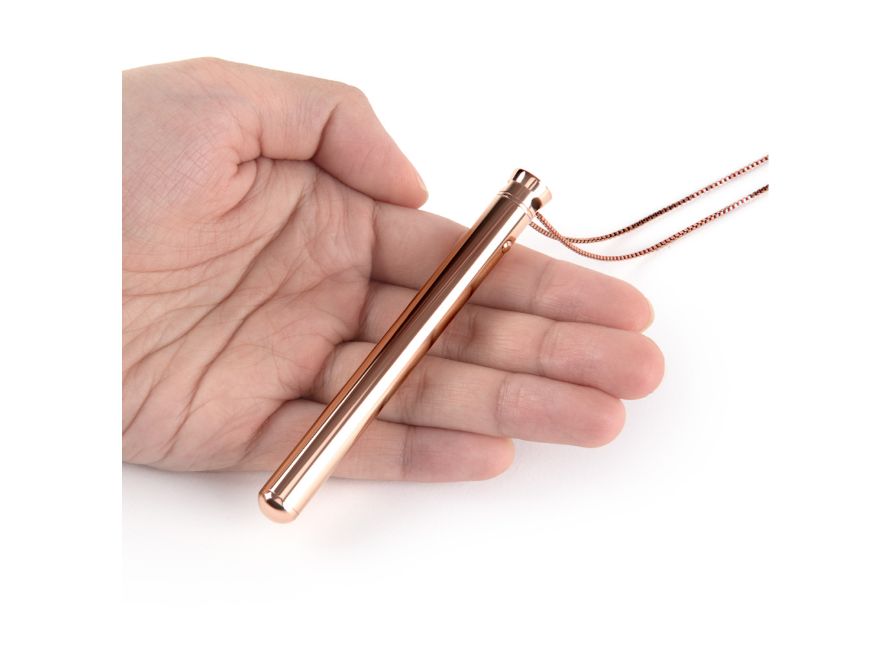 Le Wand Rose Gold Vibrating Bullet Pendant Necklace