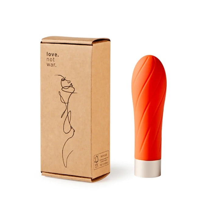 Love Not War Power of Love Gra Textured Rounded Head Shaped Silicone Interchangeable Head