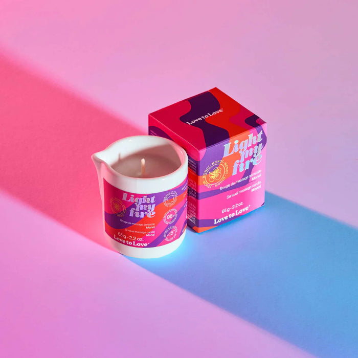 Love to Love Light My Fire Sensual Massage Candle Monoi Scented