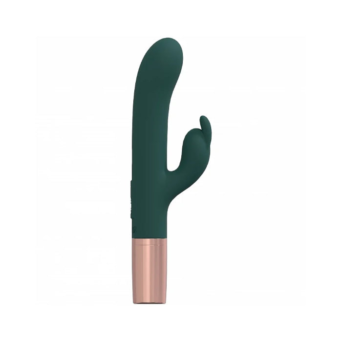 Shots LoveLine The Traveler Rabbit Style Dual Stimulating 10 Speed Silicone Rechargeable Travel Vibe And Refillable Lube Storage
