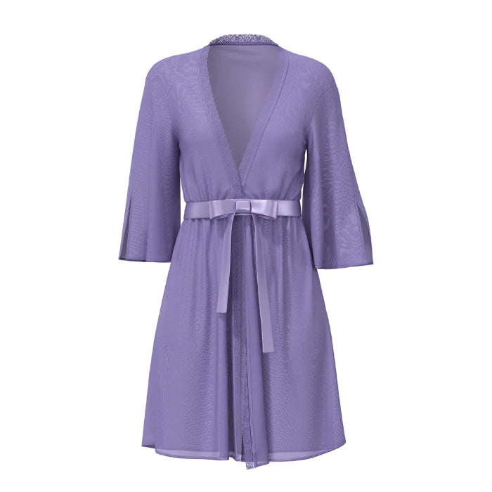 Magic Silk Sheer Passion Flutter Sleeve Robe