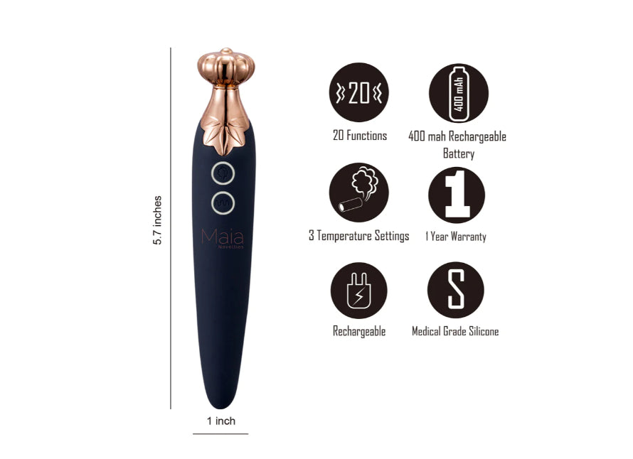 Maia Vaporator Rechargeable Silicone Travel Vibrator And Vape Pen