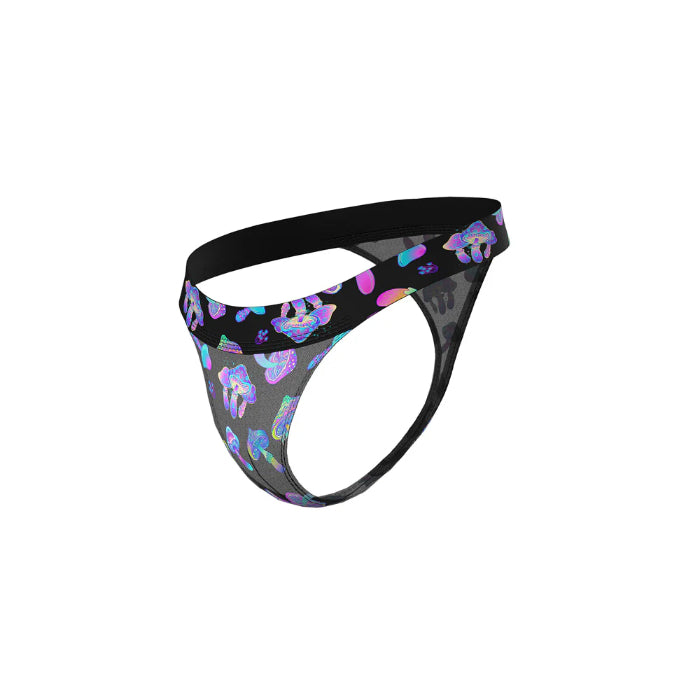 Male Power Hazy Dayz Micro Thong Blacklight Responsive Mushrooms Print
