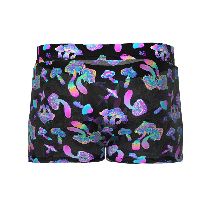 Male Power Hazy Dayz Pouch Short Blacklight Responsive Mushroom Print