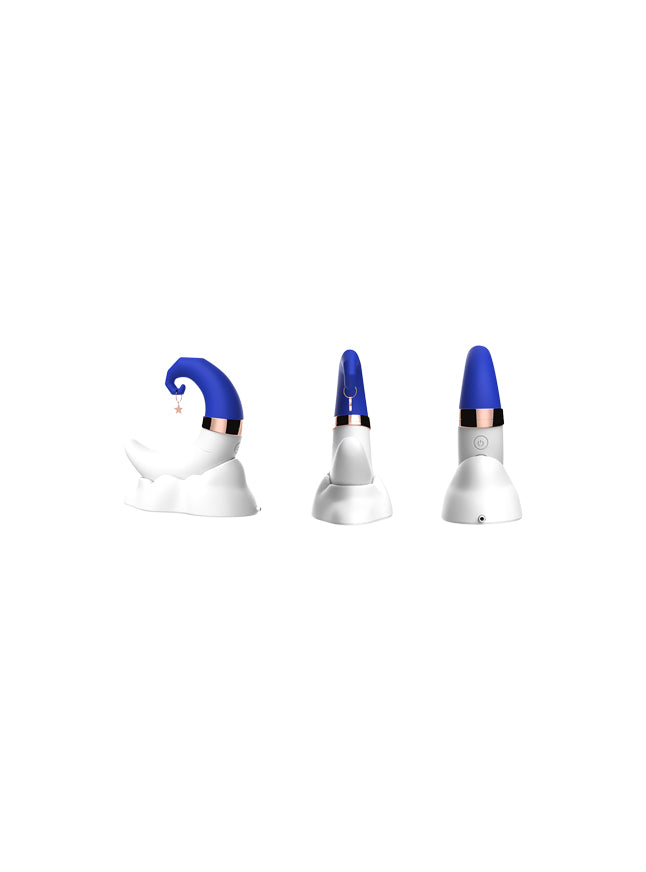 Moon Shaped Rechargeable Silicone Dual Ended Air Pulse G-Spot Vibrator