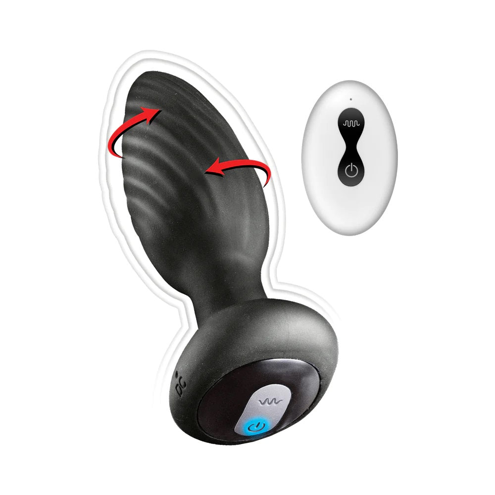 Nasstoys Ass-Sation Rechargeable Remote-Control Vibrating & Rotating Anal Plug