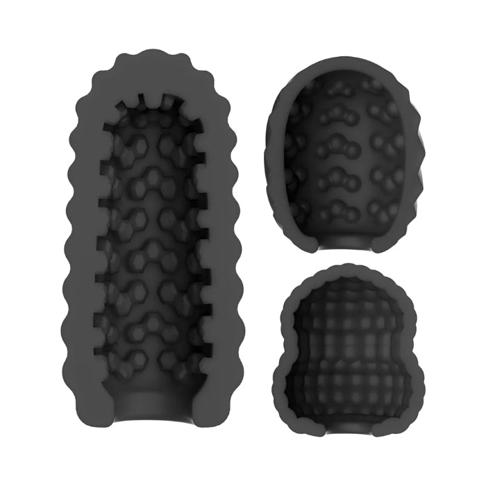 Nasstoys Delite Pocket Masturbator Kit Set Of Three Reusable Compact Textured Strokers