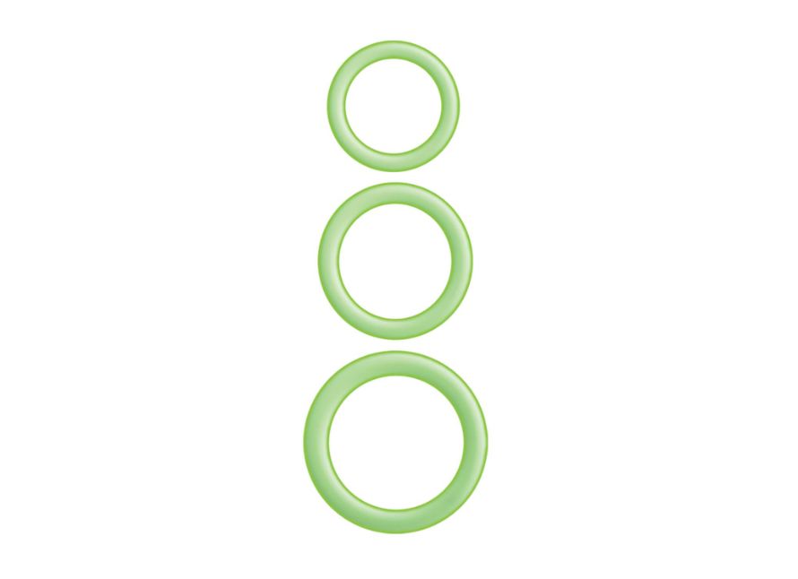 Nasstoys Enhancer 3 Pack Glow-In-The-Dark Silicone Cock Ring Set