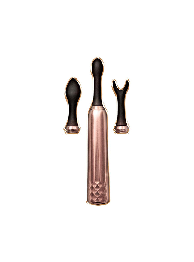 Nasstoys Intense Triple Tip Pinpointed Rechargeable 3 Different Attachments Vibrator