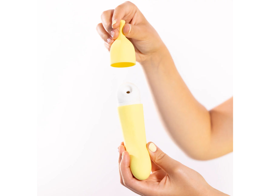 Natalie's Toy Box Banana Cream Air Pulse And G-Spot Vibrator
