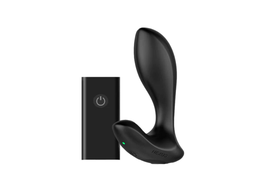 Nexus Duo Petite Curved Rechargeable Remote-Controlled Vibrating Silicone Anal Plug