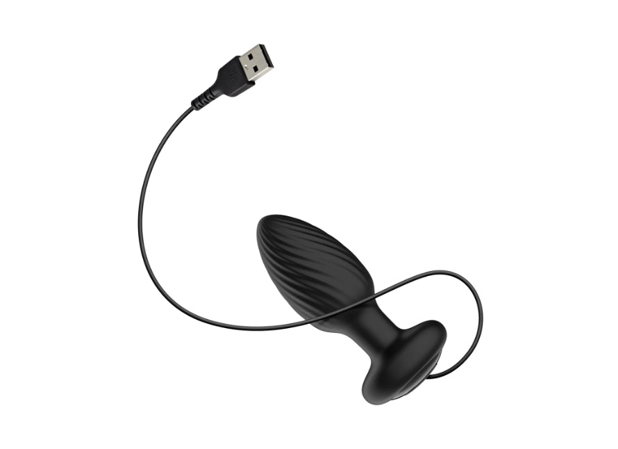 Nexus Tornado Rechargeable Remote-Controlled Rotating & Vibrating Textured Silicone Anal Plug