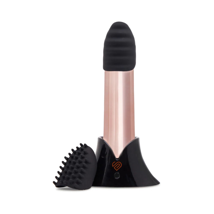 Nu Sensuelle Point Plus Rechargeable Vibrator With Textured Silicone Covers