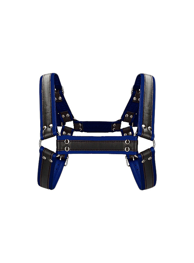 Ouch Bulldog Chest Harness Blue And Black