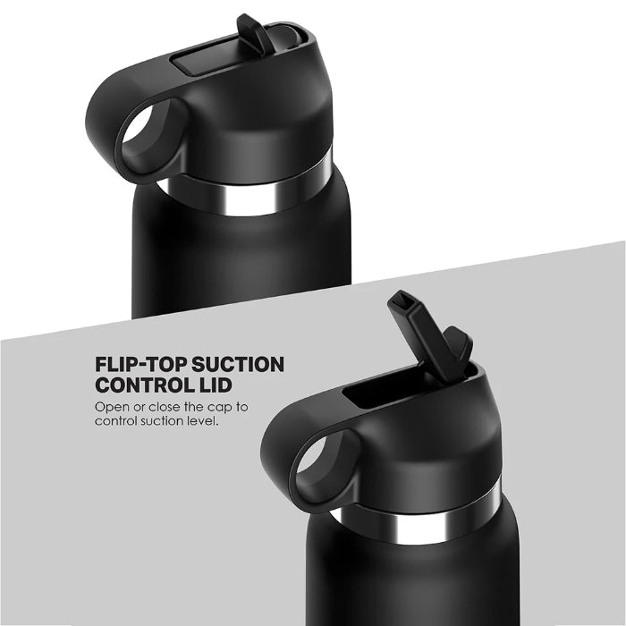 PDX Plus Fap Flask Thrill Seeker Frosted Black Bottle Discreet Easy To Hide Stroker