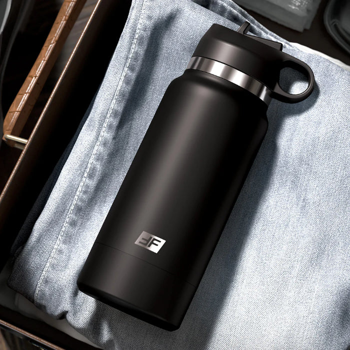 PDX Plus Fap Flask Thrill Seeker Frosted Black Bottle Discreet Easy To Hide Stroker