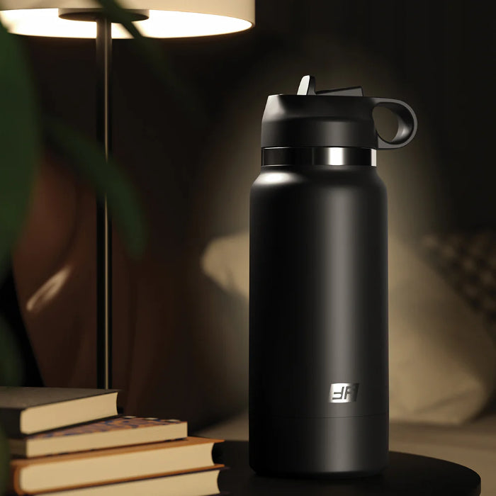 PDX Plus Fap Flask Thrill Seeker Frosted Black Bottle Discreet Easy To Hide Stroker