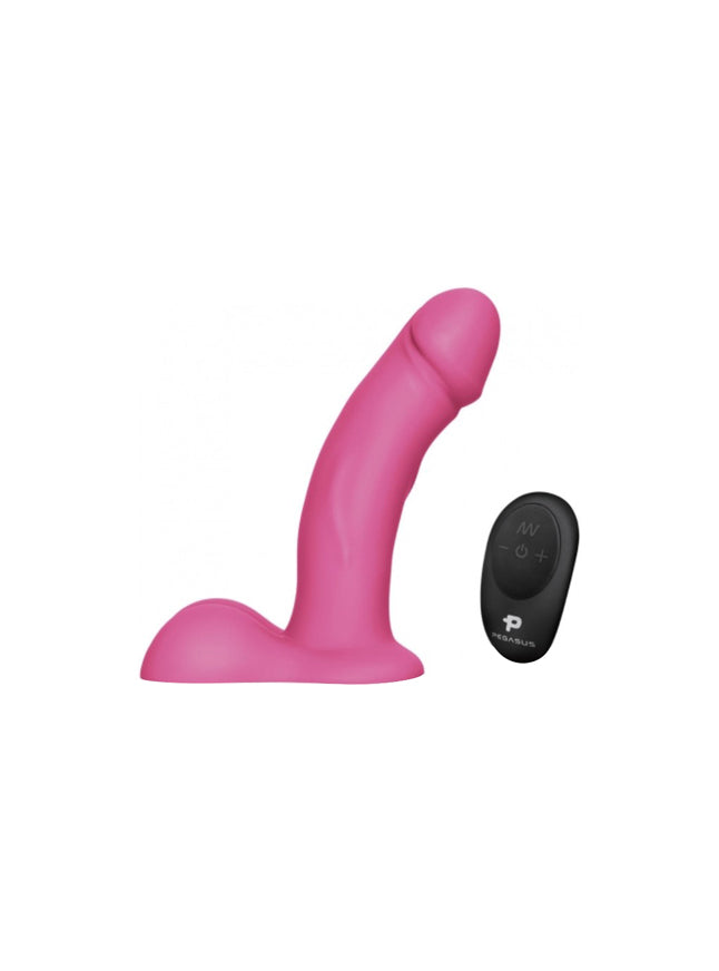 Pegasus 6.5" Rechargeable Remote Realistic Dildo With Harness