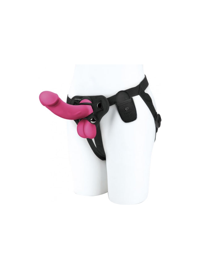Pegasus 6.5" Rechargeable Remote Realistic Dildo With Harness