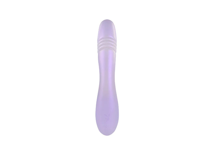 Playboy Bumping Bunny Rechargeable Thrusting Warming Silicone Dual Stimulation Vibrator