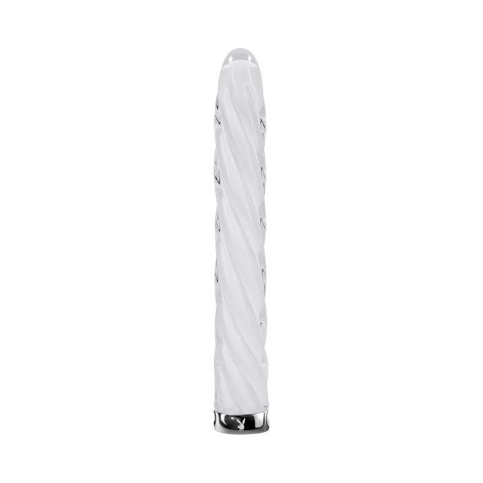 Playboy In A Twist Rechargeable Vibrating Glass Vibrator
