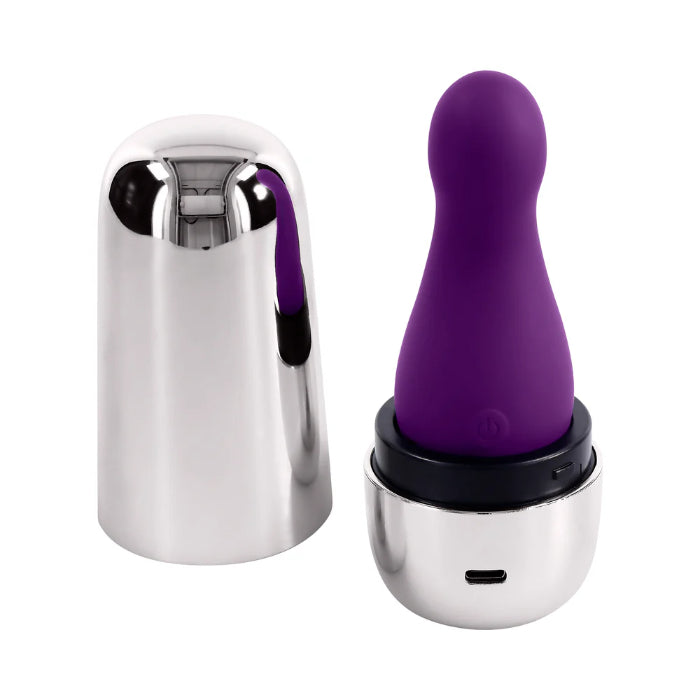 Playboy The Jet Set Vibe Rechargeable Silicone Petite Travel Friendly Mini Vibrator With Charging Case