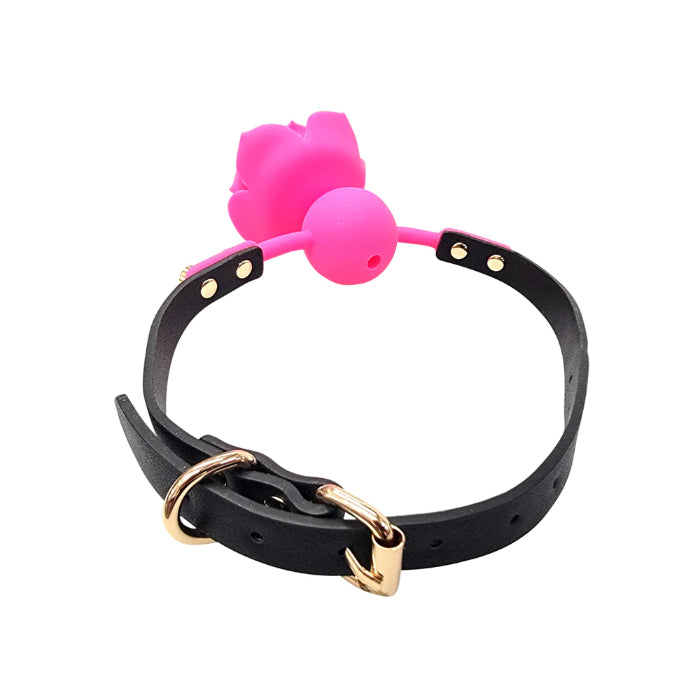 Ple'sur Breathable Silicone Flower Ball Gag