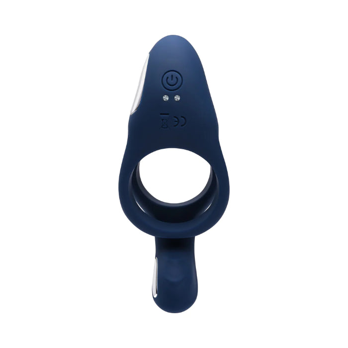 Ring Around The Rosy Textured Rechargeable Vibrating Dual Cock Ring With Flexible Ball Stimulator