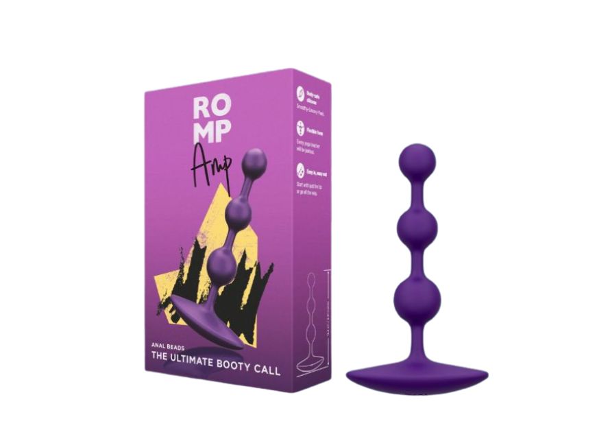 ROMP Amp Silicone Flexible Anal Bead Style Butt Plug