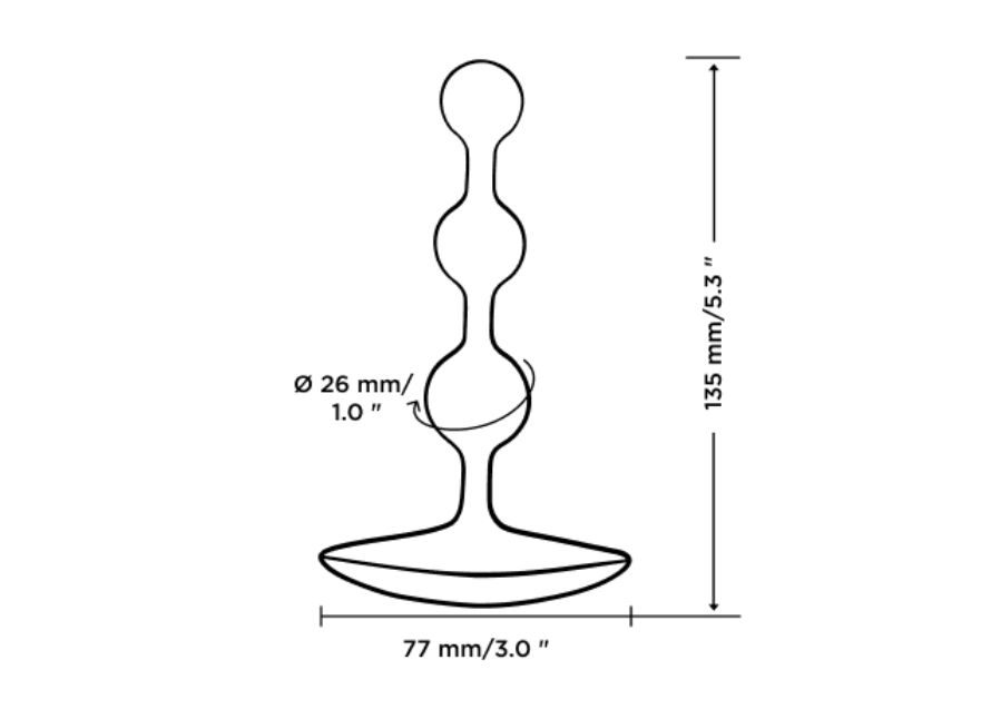 ROMP Amp Silicone Flexible Anal Bead Style Butt Plug
