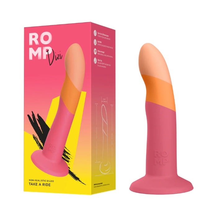 ROMP Dizi Silicone Curved Harnessable Bullet Compatible Dildo