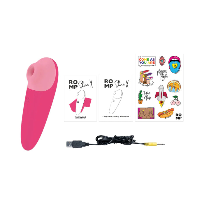 ROMP Shine X Pleasure Air Pulse Silicone Compact Powerful Discreet Suction Massager