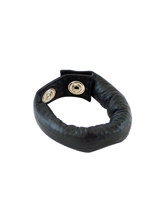 Rouge Leather Weighted Cock Strap with Snaps