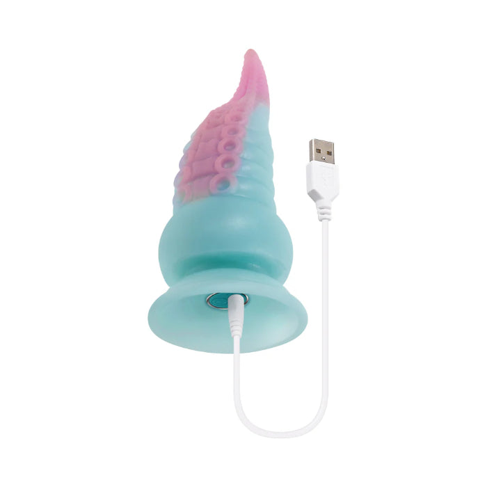Selopa Stuck On You Tentacle Fantasy Shape Rechargeable Vibrating Harnessable Suction Cup Base Silicone Dildo