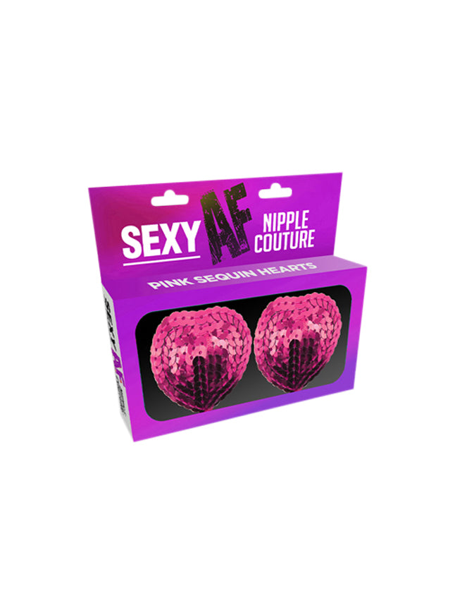 Sexy AF Sequin Heart Reusable Pasties