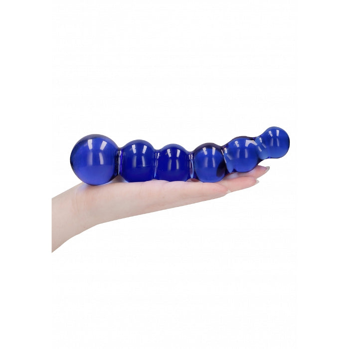 Shots Chrystalino Planets Curved Beaded Glass G-Spot Dildo