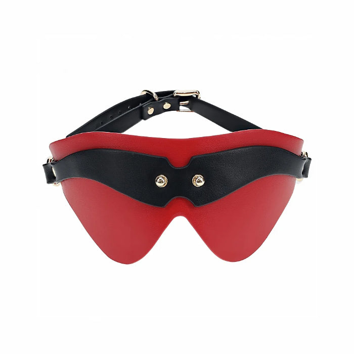 Shots Ouch! Milan Collection Bonded Leather Adjustable Blindfold